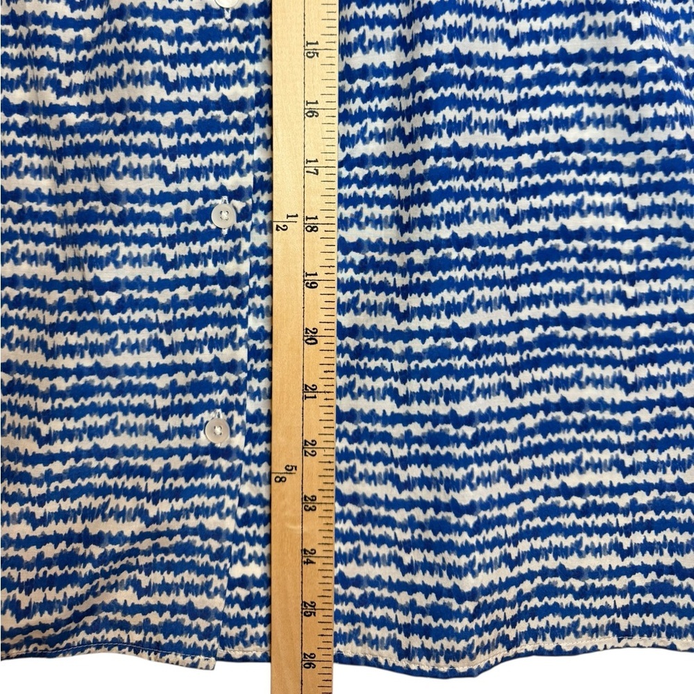 Tucker NYC The Classic Blouse Cobalt Sound Silk Cotton XL NWT - Picture 10 of 10